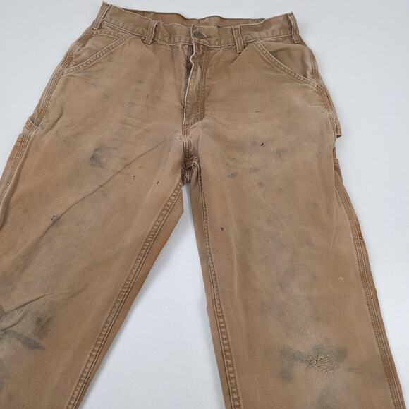 Carhartt Pants Mens 33x36 Brown B11 Duck Dungaree Loose Fit Work Carpenter - Picture 10 of 16
